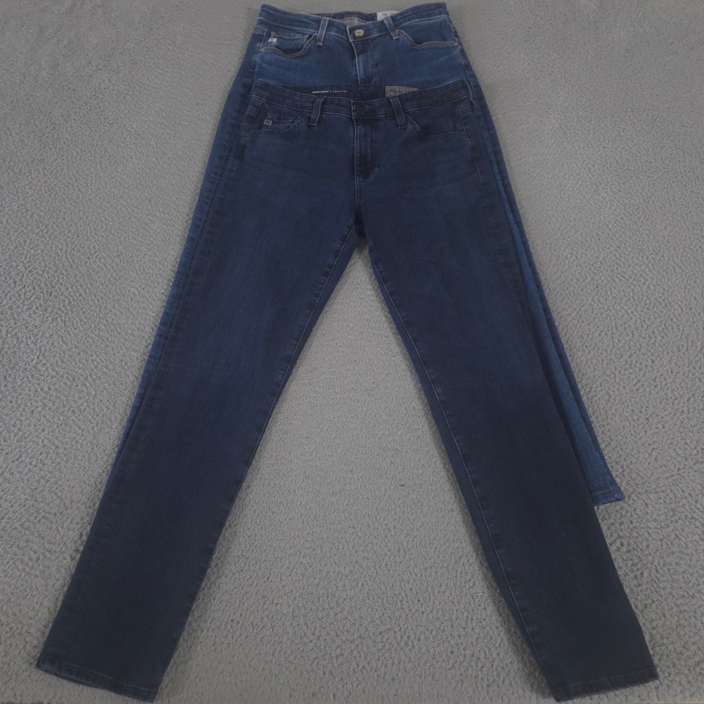 LOT OF 2 AG Adriano Goldschmied Jeans Womens 27 Blue Prima Cigarette Leg Stretch